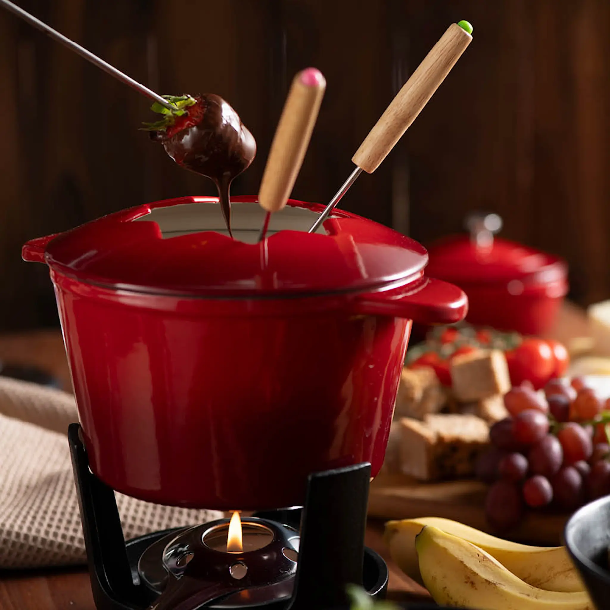 Anders Petter Stenfors fondue set 1,53 L röd/multi