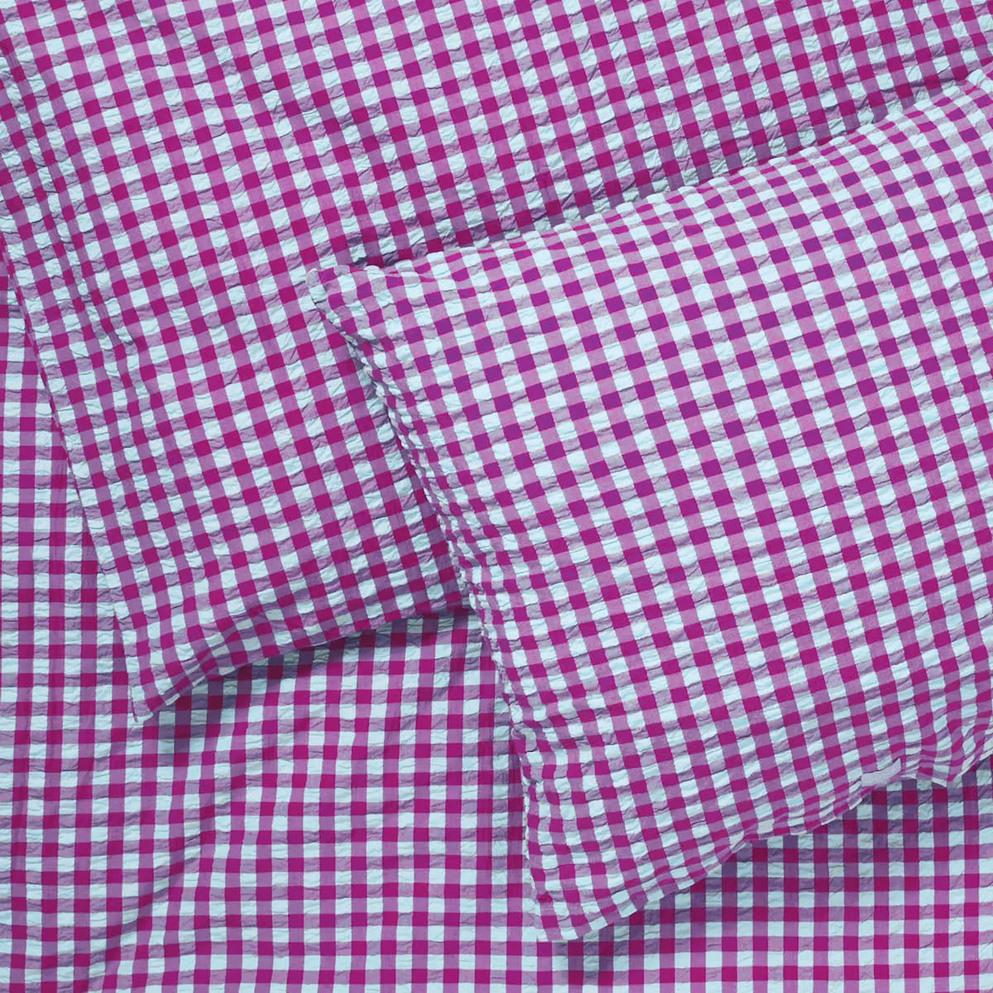 Juna Bæk&Bølge påslakanset 220x220 cm fuchsia/mint