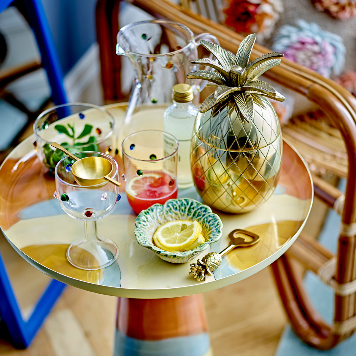 Bloomingville Thalia vinglass 25 cl klar/multi