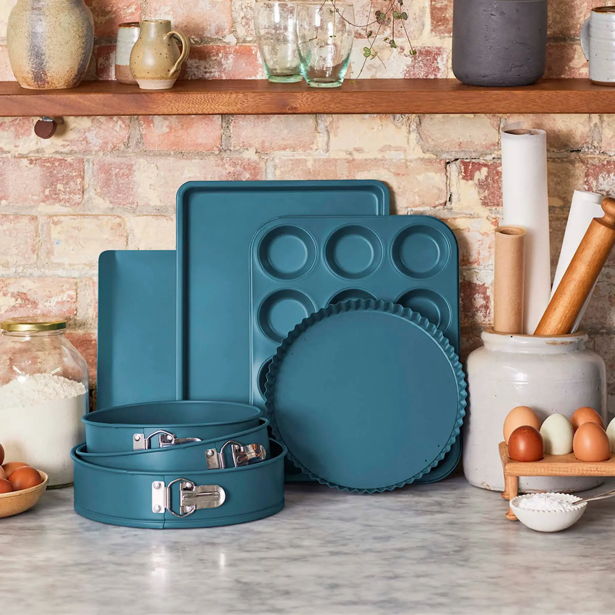 Tefal Bakeware muffinsivuoka 12 kpl sininen