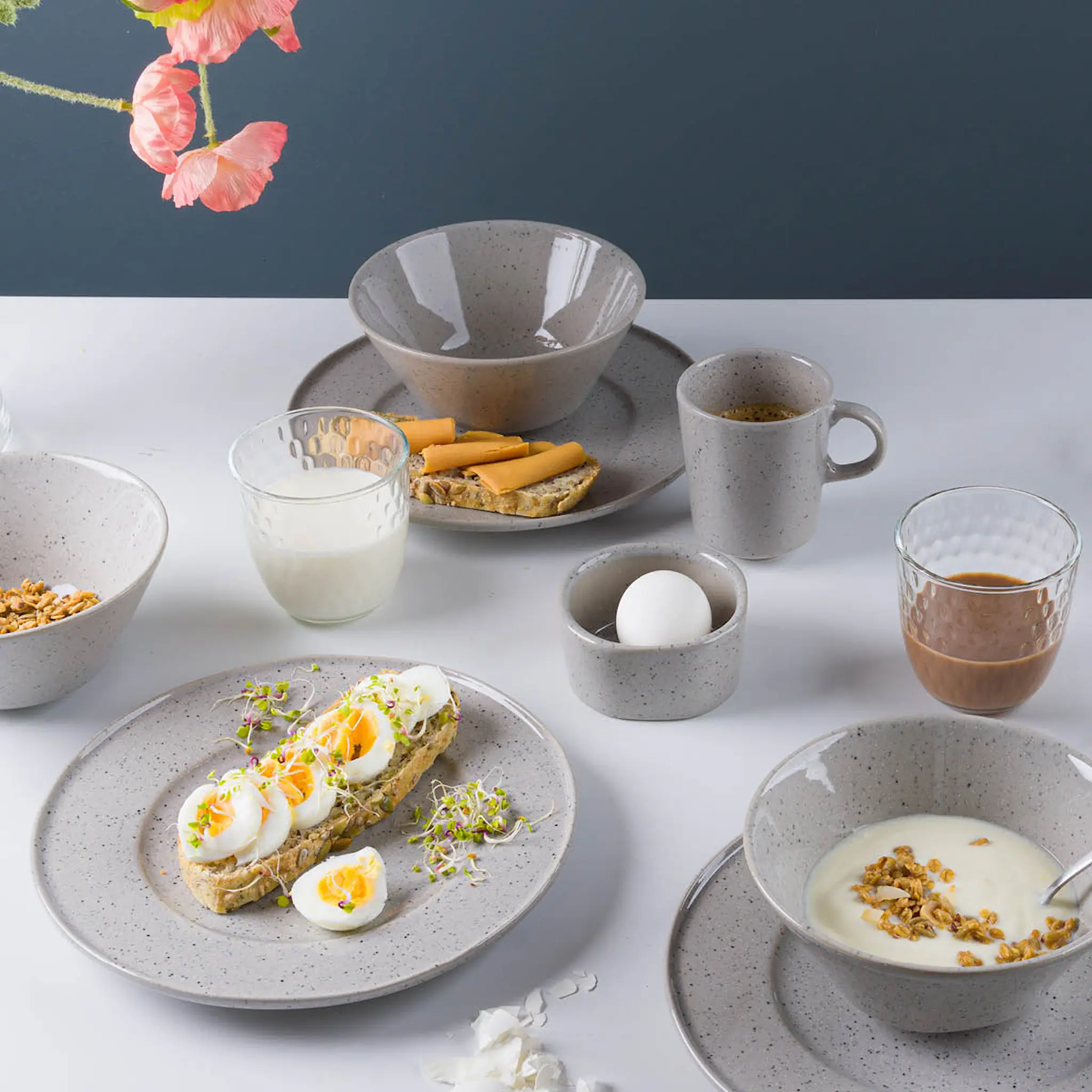 Modern House Granite White Assiett 23 cm Ljus Grå