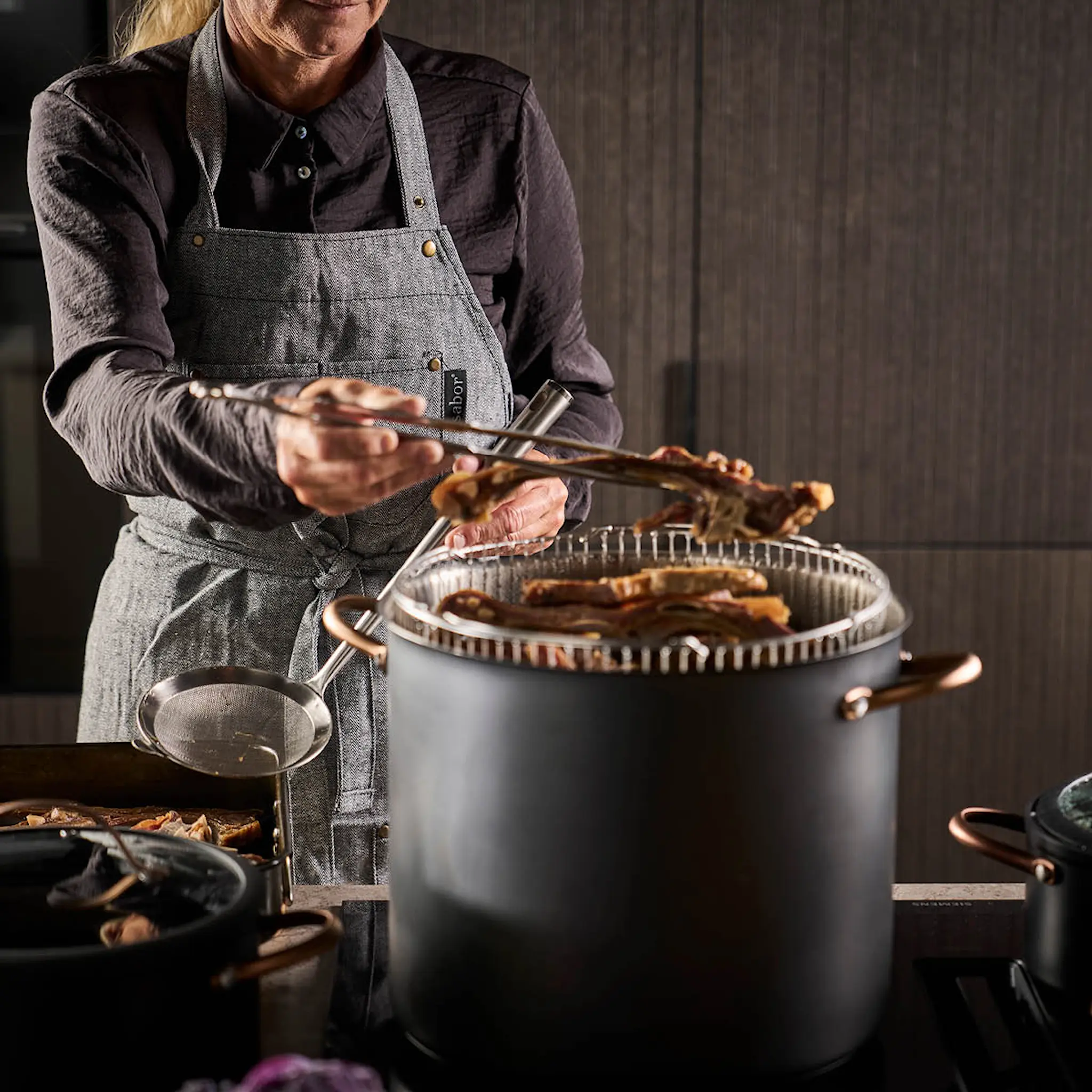 Sabor Home Esiliina 70x85 cm Harmaa/Musta