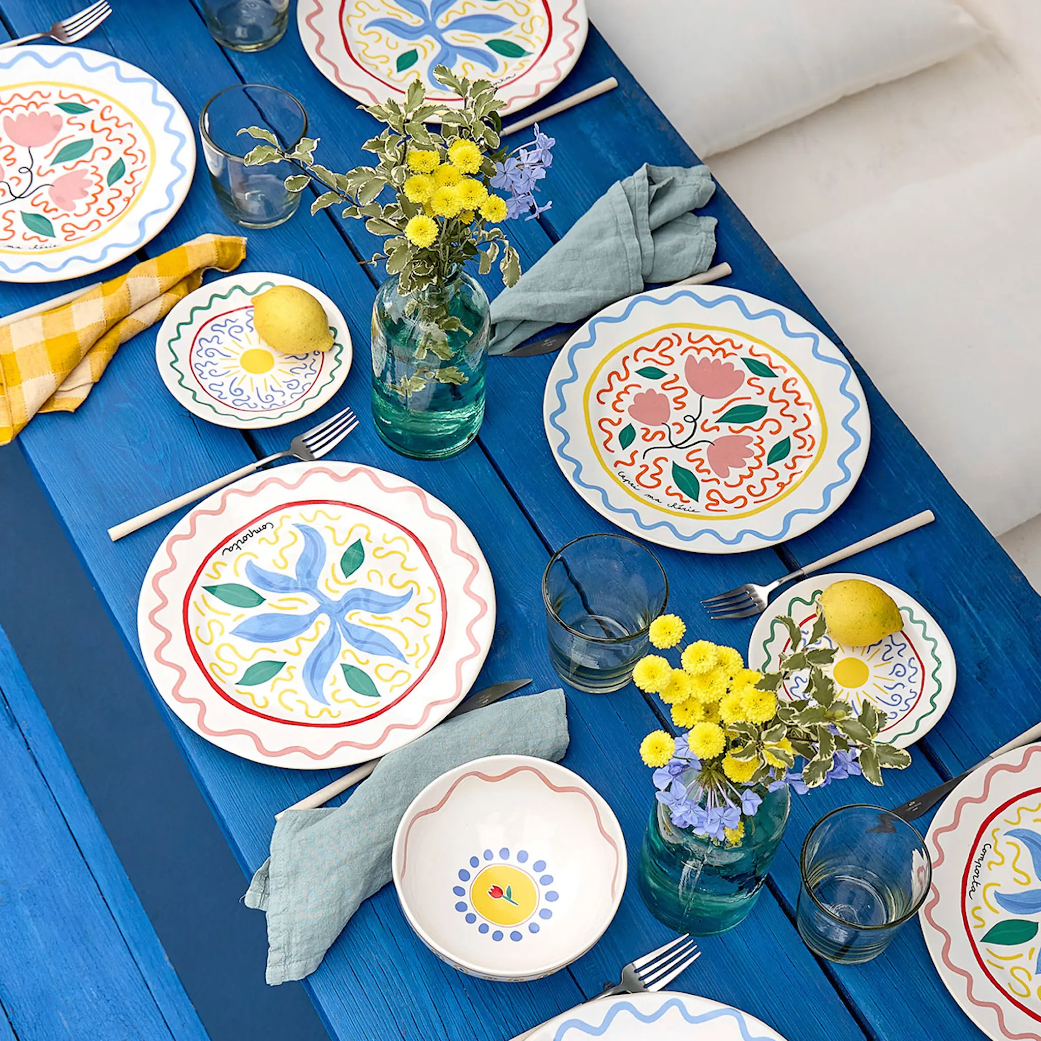 Costa Nova Bliss tallrik flat 27 cm blomma multi