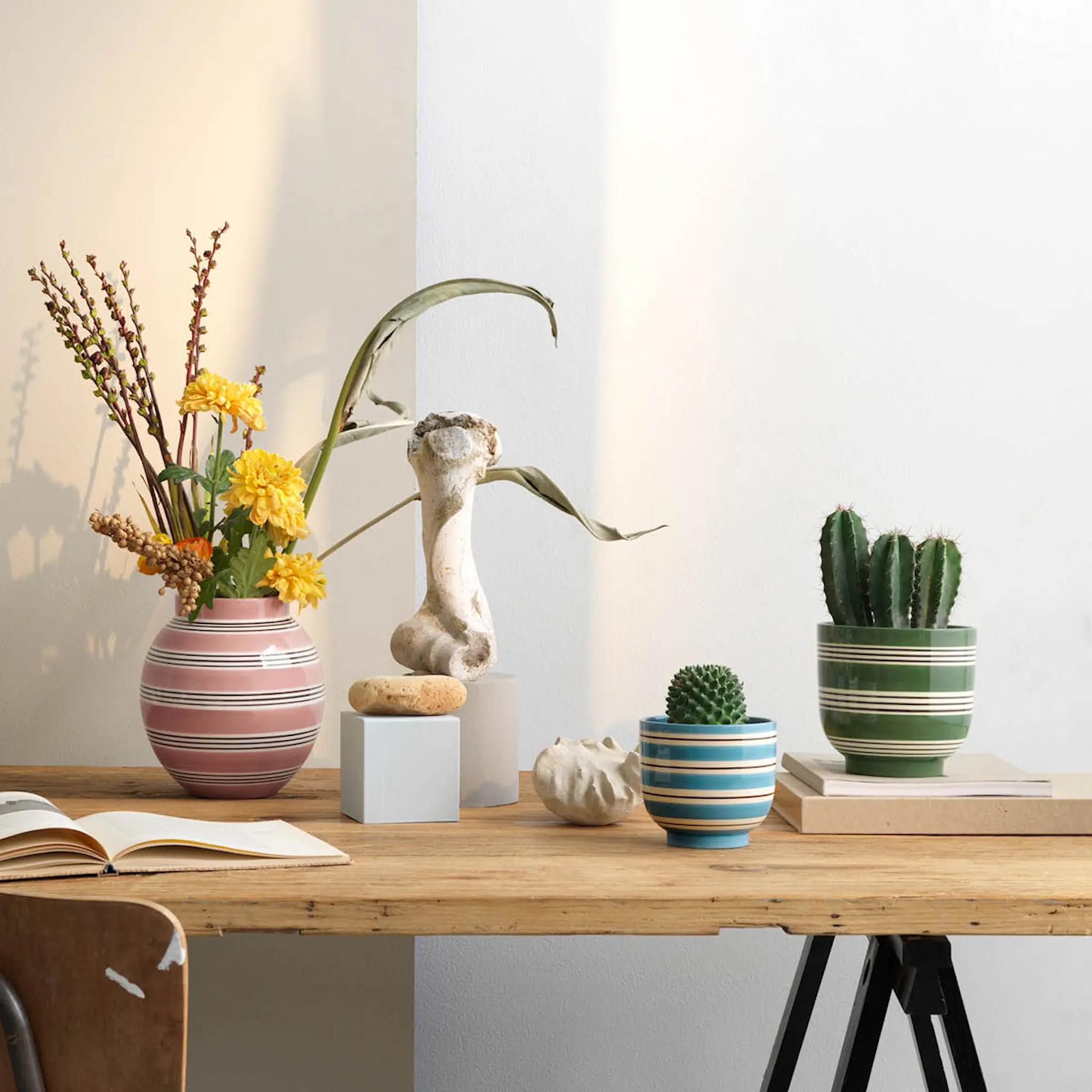 Kähler Omaggio Nuovo Blomkruka 12 cm Blå