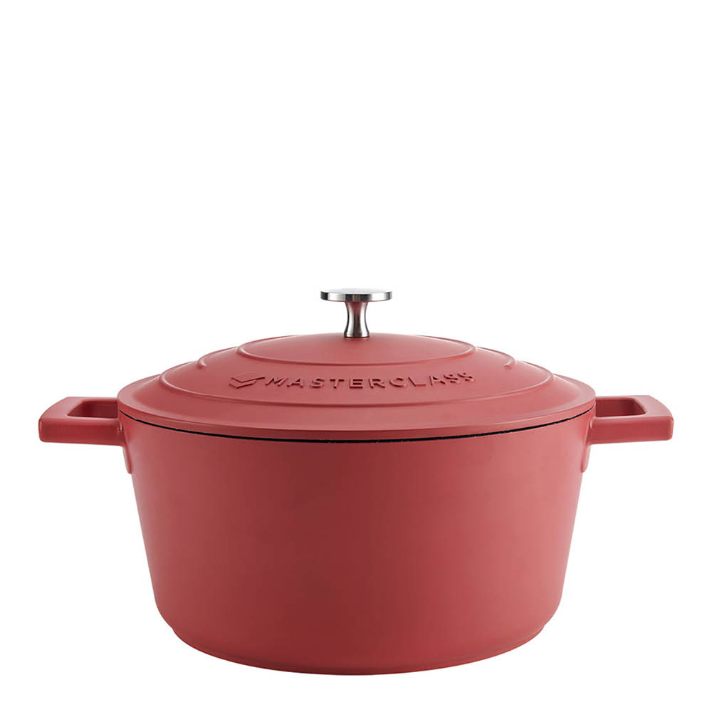MasterClass Cast Aluminium gryta 4 L röd