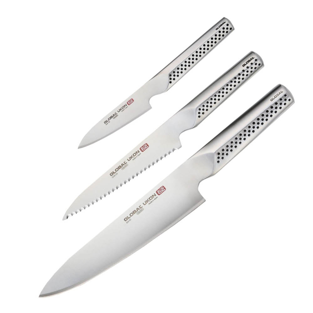 Global Ukon knivsett 3 deler GU-01, GUS-22, GUF-30