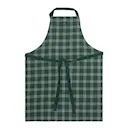 Förkläde linne/bomull rutigt grön/vit