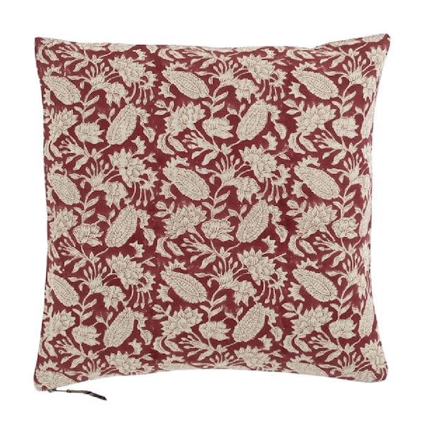 Jodhpur kuddfodral linne 50x50 cm röd