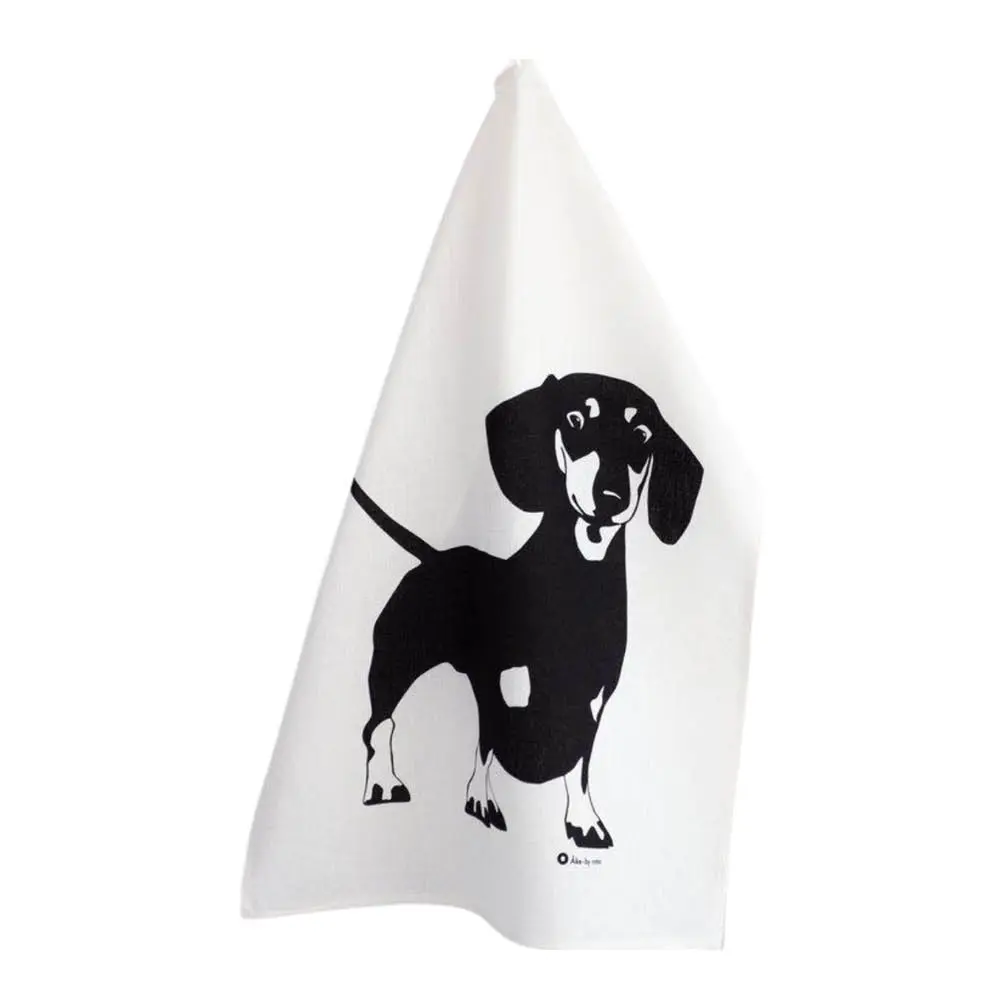 Åke Keittiöpyyhe 70x30 cm Musta/Valkoinen