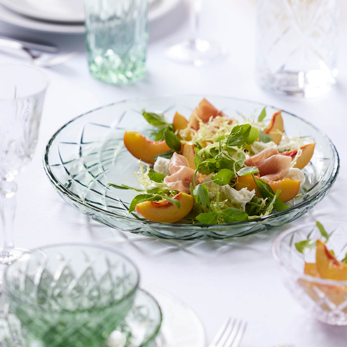 Lyngby Glas Sorrento fat 30 cm grønn