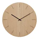 Light Oak väggklocka 38 cm ljus ek med svart visare