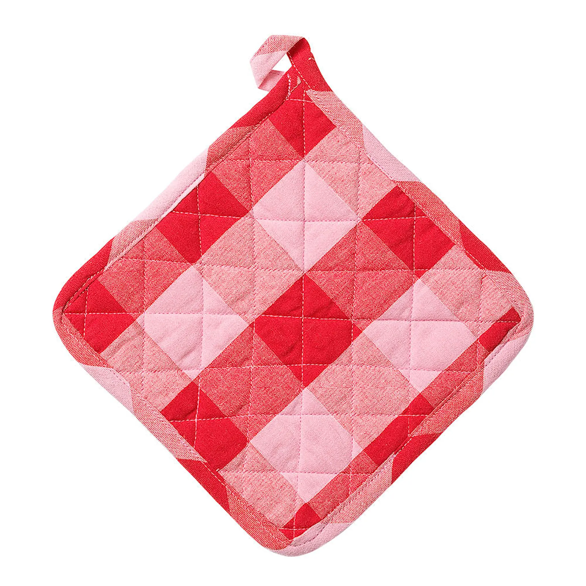Midnatt Paola grytlapp 20x20 cm röd/rosa