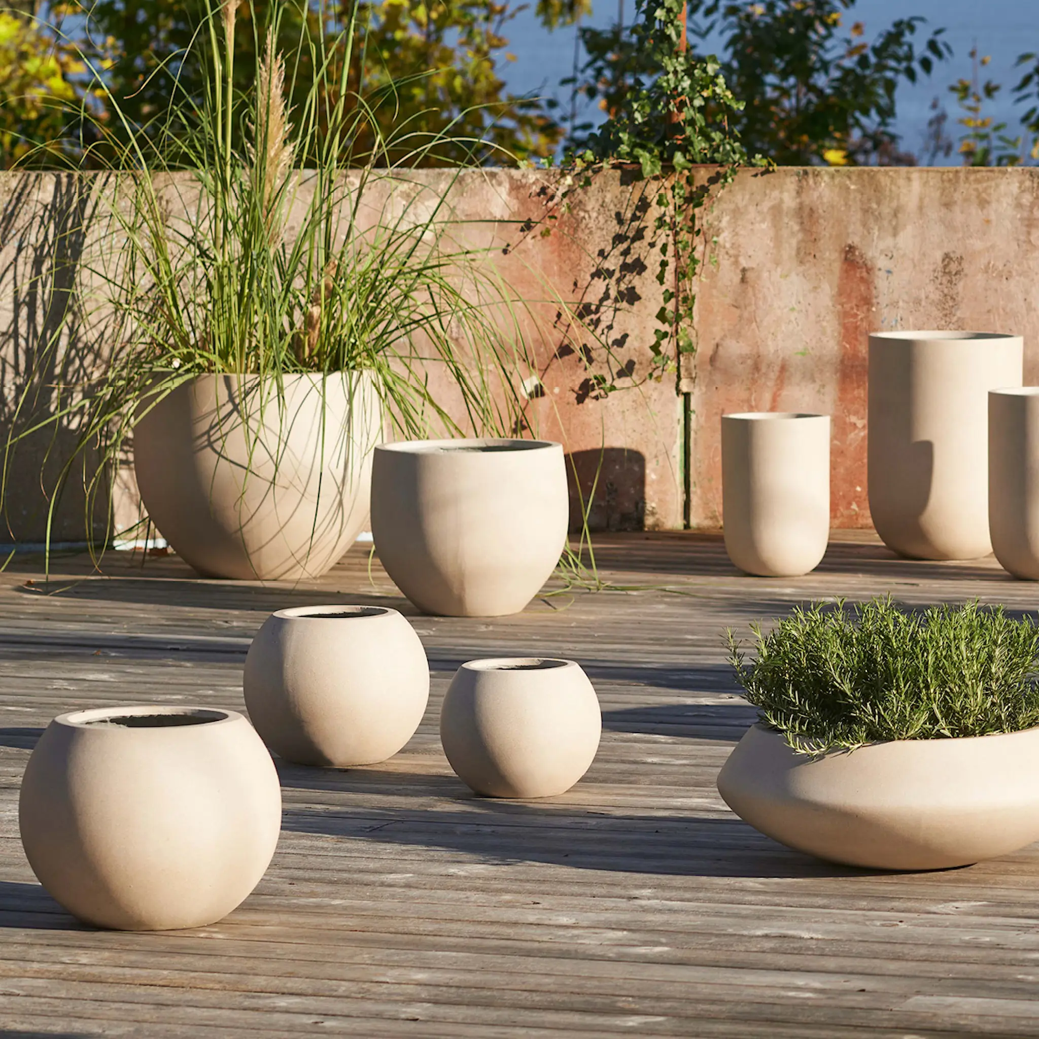 GUS Design Rustik Kukkaruukku 45+34 cm Hiekka