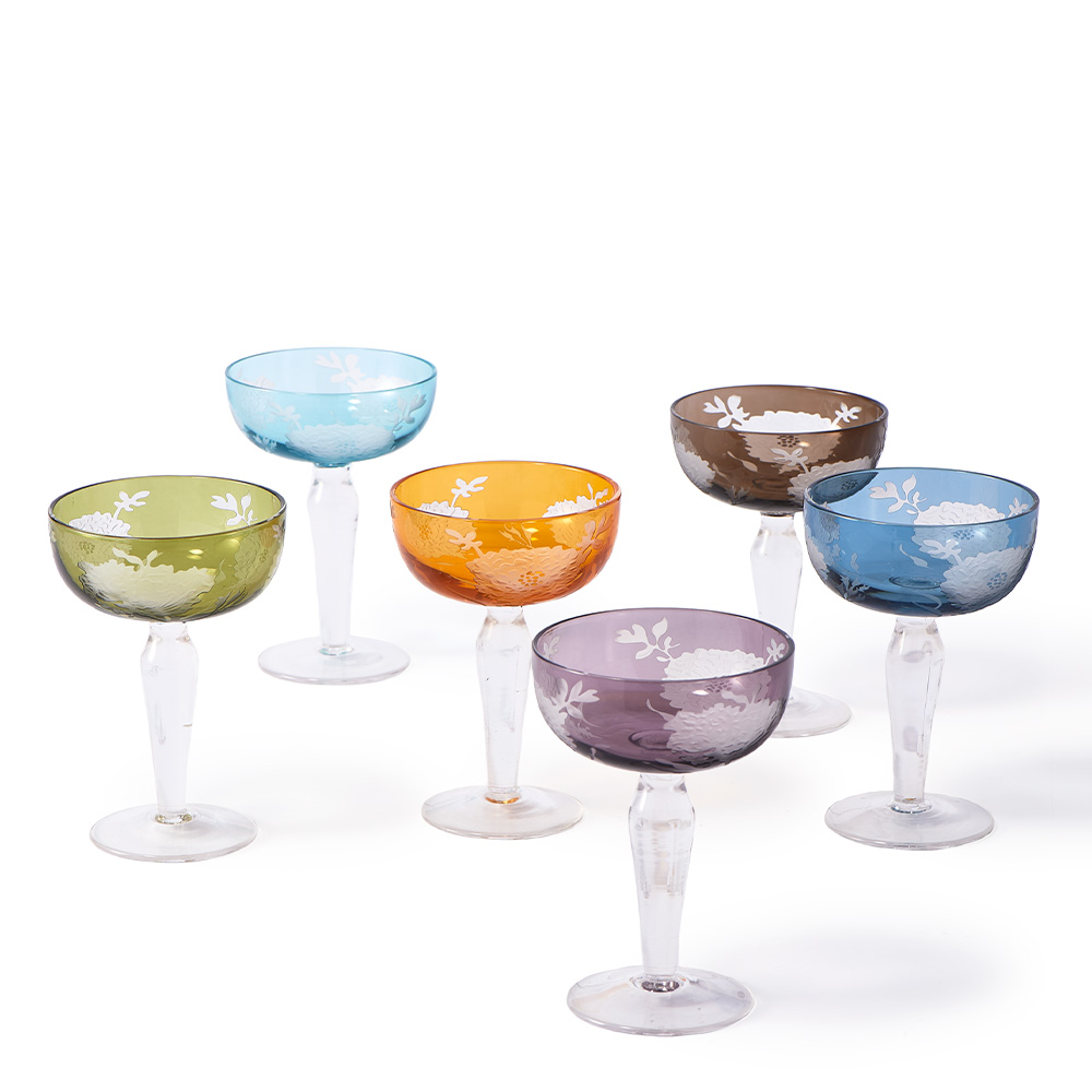 Pols Potten Peony Coupe 6-pack Multi