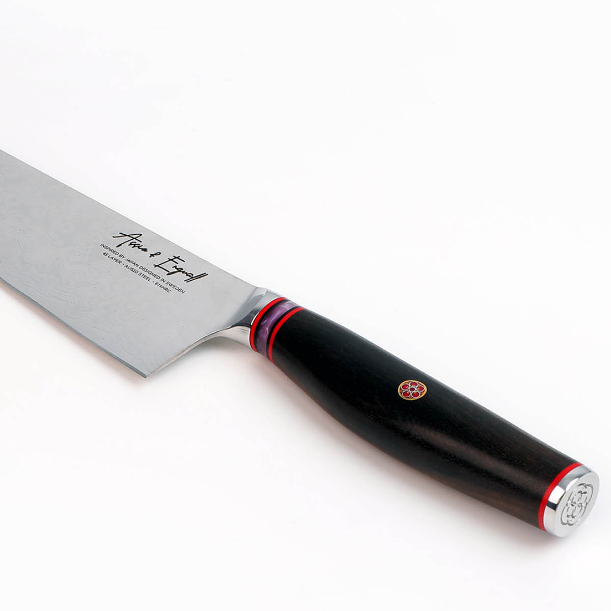 Assio & Engvall Skarp kokkekkniv 24 cm stål/tre