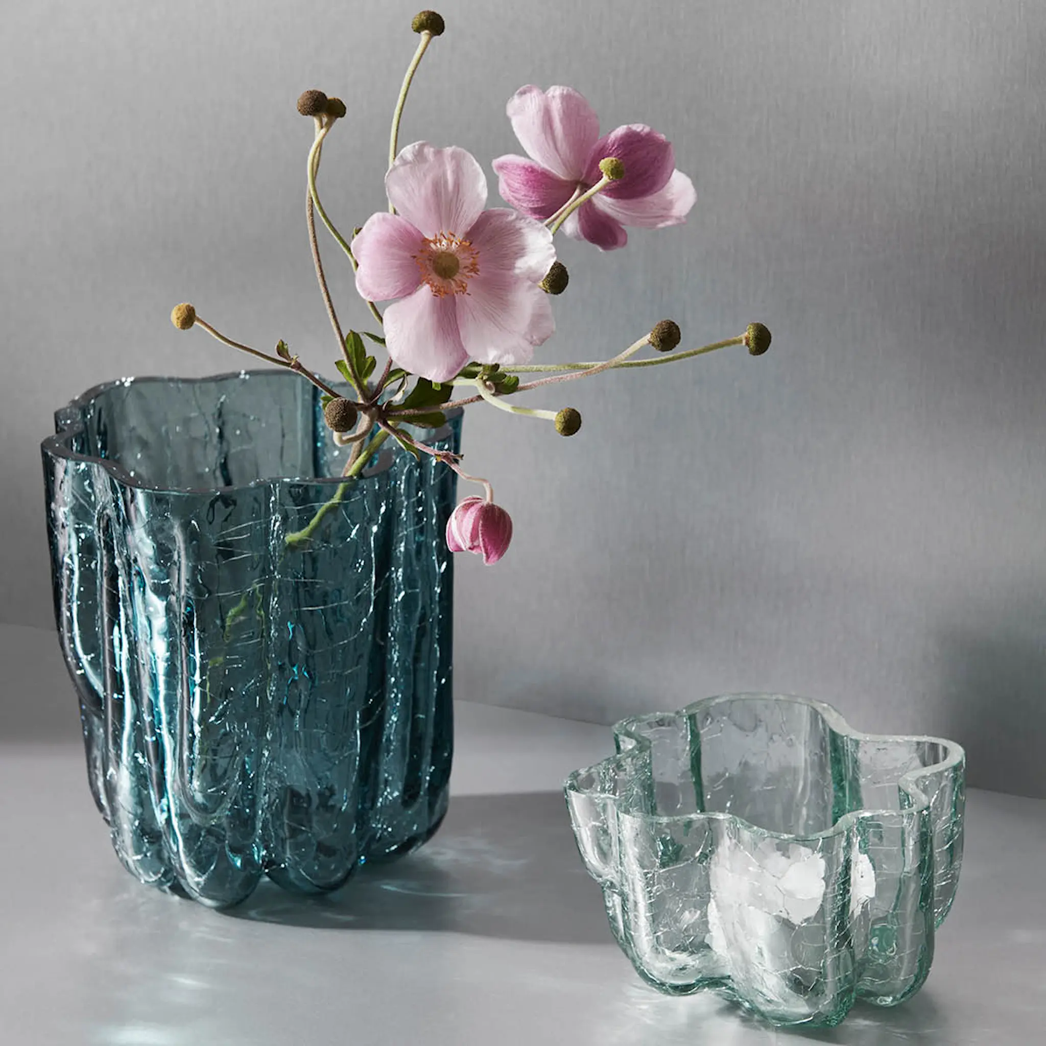 Kosta Boda Crackle ljuslykta 5,8 cm cirkulär