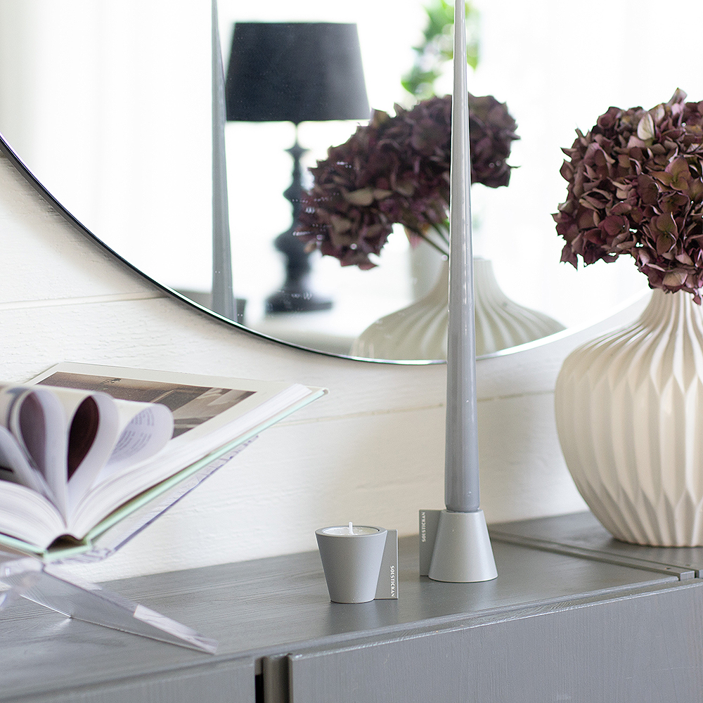 SOLSTICKAN Kynttilänpidike Flipp Harmaa