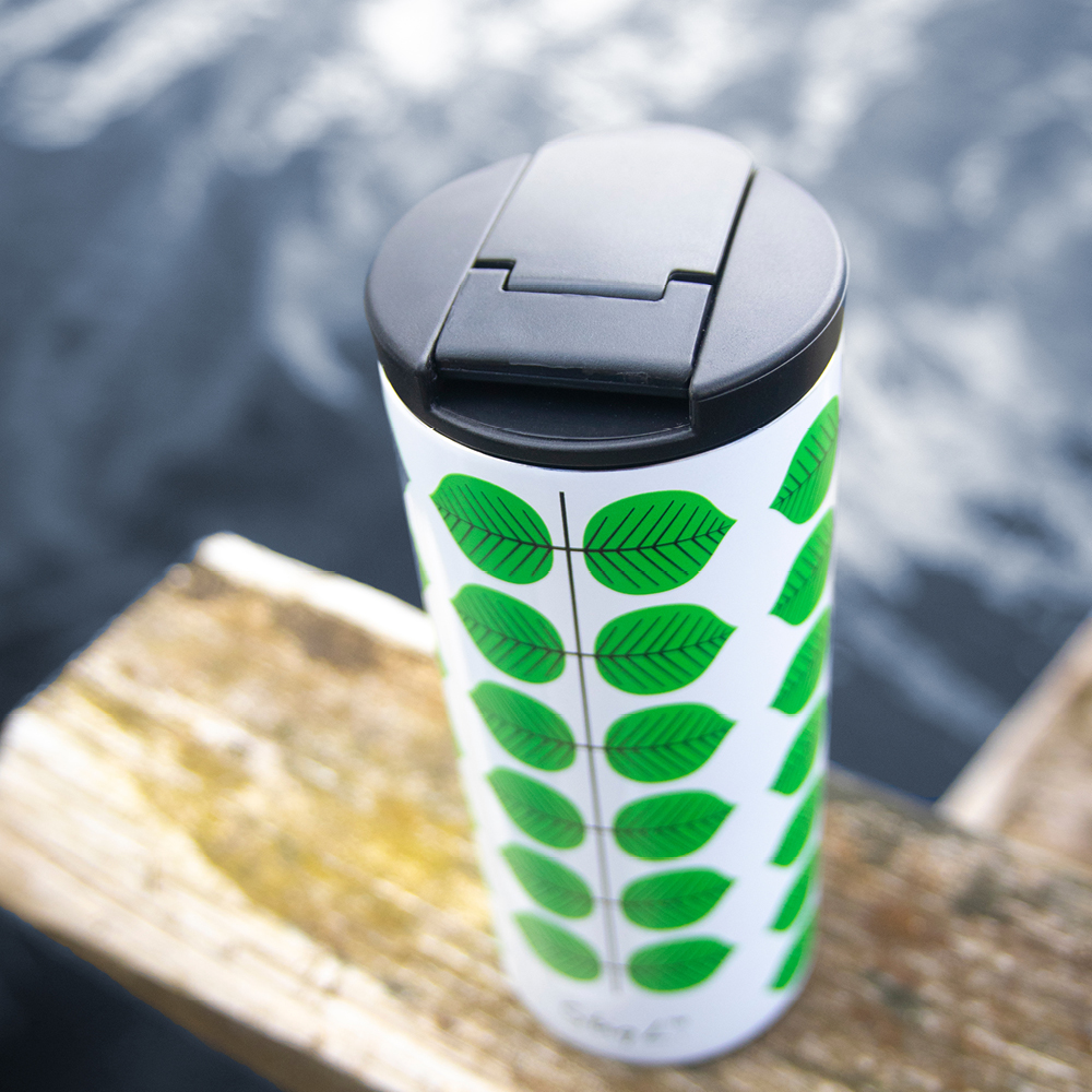 Pluto Berså Termosmuki 35 cl Valkoinen/Vihreä