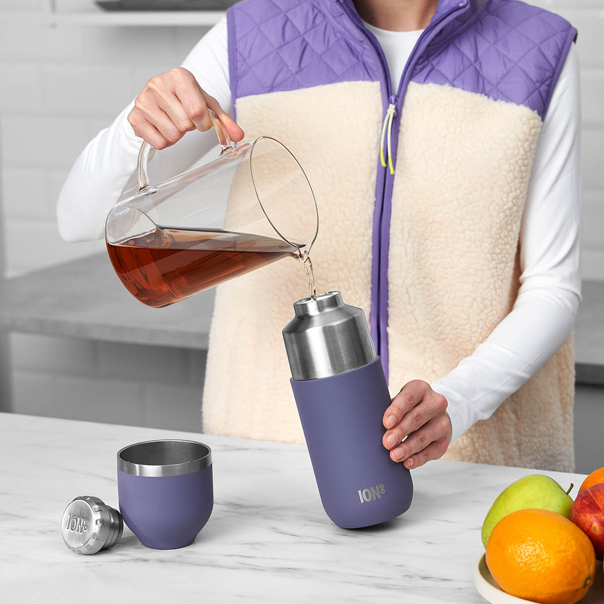 ION8 Luma termosflaska med kopp 0,7 L lila