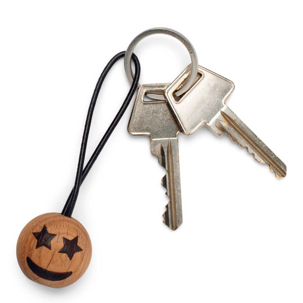 Spring Copenhagen Emoji Nøkkelring 3 cm Star Eyes