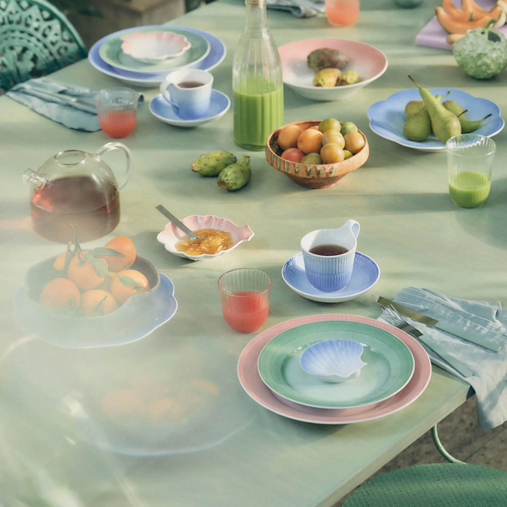 Royal Copenhagen Iris tallerken 22 cm grønn