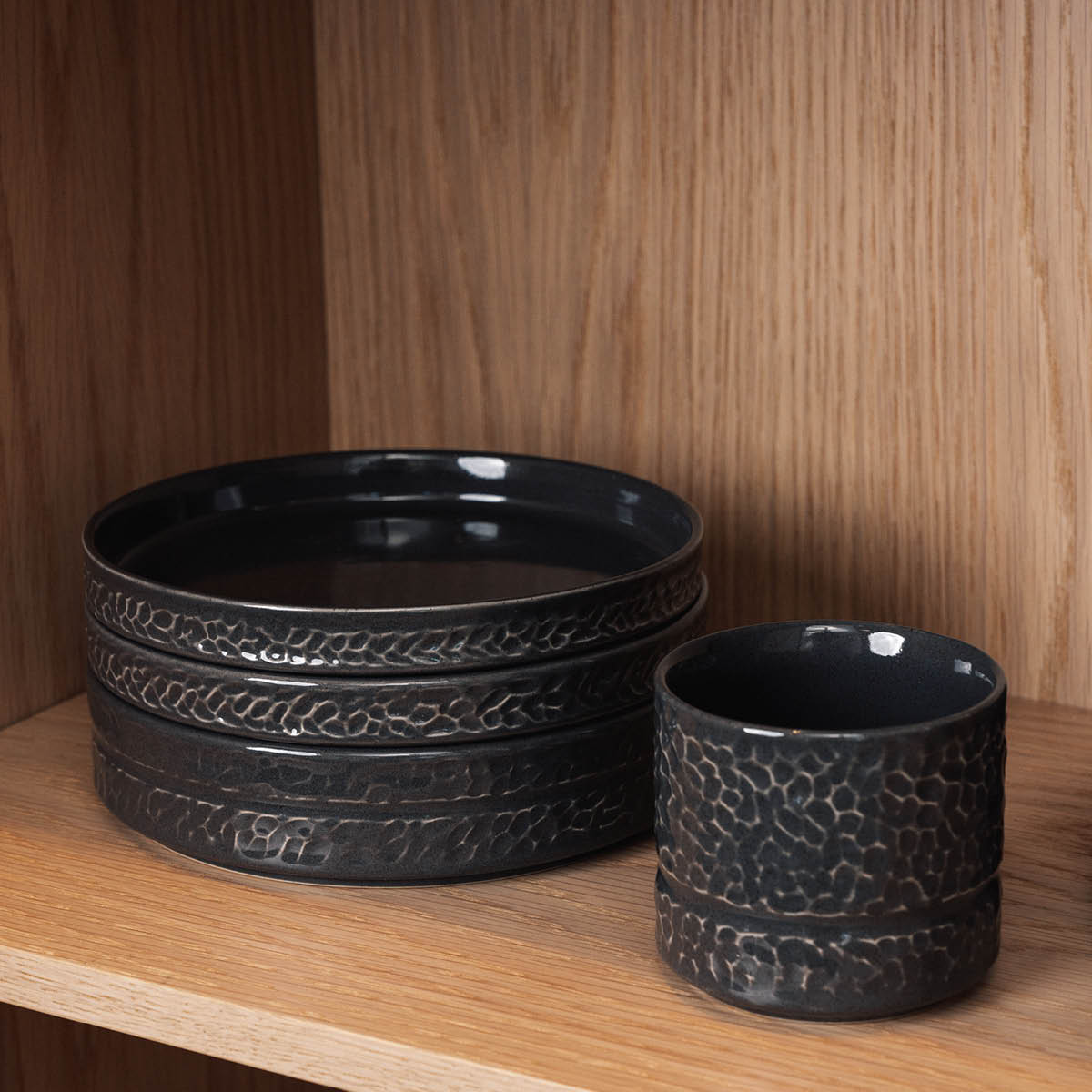 Vargen & Thor Servisen C tallerken 17,2 cm 4 stk antrasitt