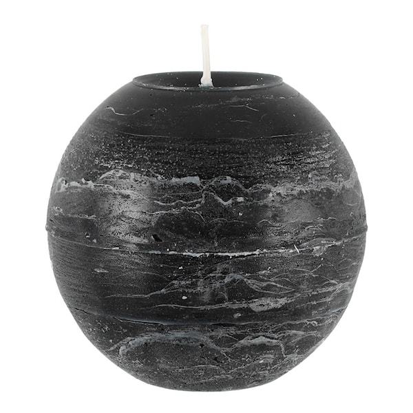Rustik bolljus 12 cm svart