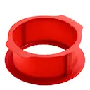 Charlotte springform i silikon med tallrik 18 cm 2 L röd/vit