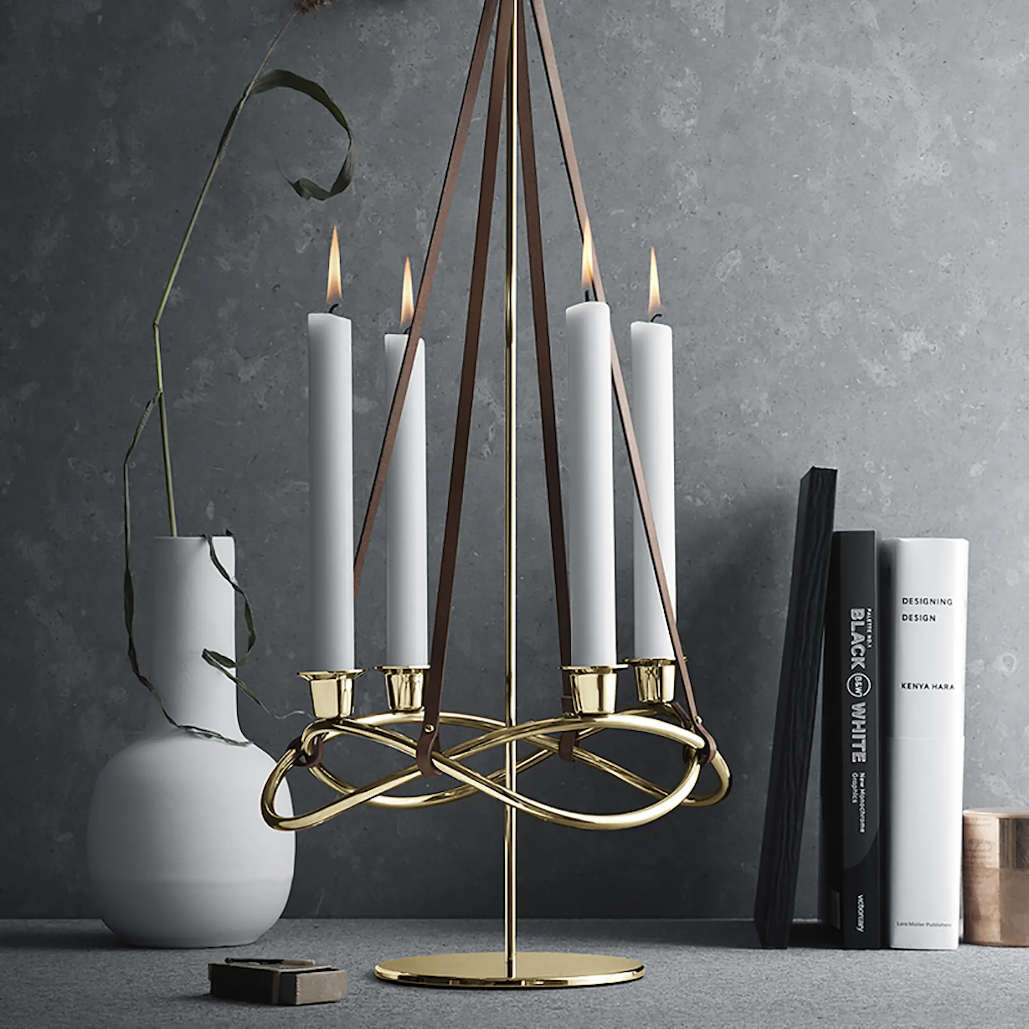 Georg Jensen Season Förlängning för Ljusstake Guldpläterat stål