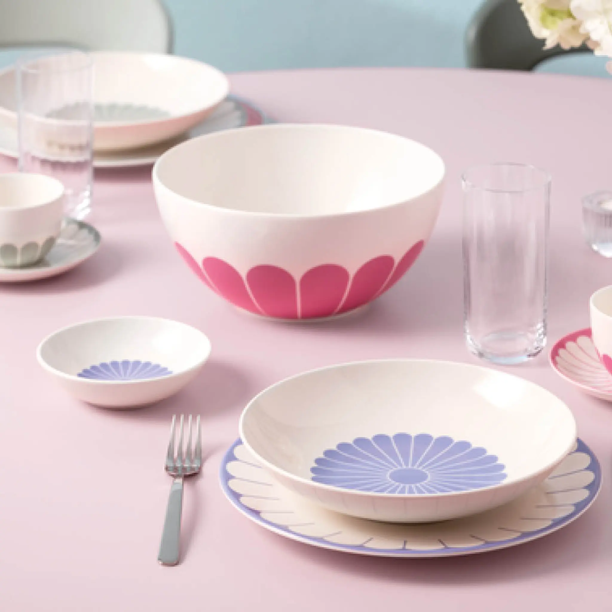 Villeroy & Boch Fleur bleu pastaskål 24 cm 62 cl blå