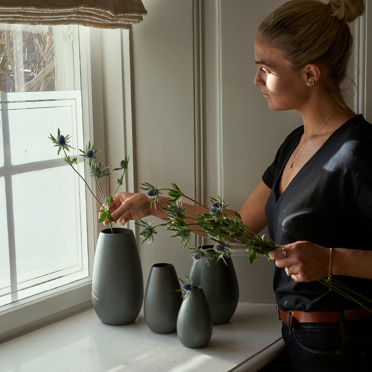 Aida RAW Northern Green vas 8x18,5 cm