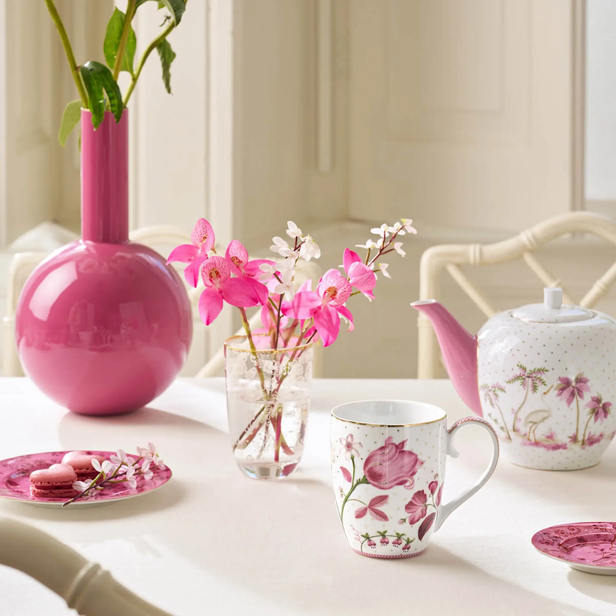 Pip Studio Jolie Tulip mugg XL 45 cl rosa