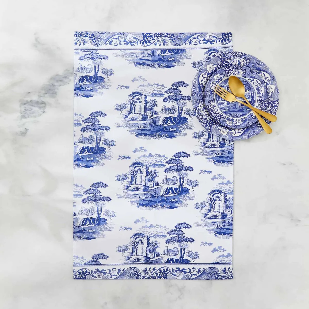 Spode Blue Italian kjøkkenhåndkle 45x74 cm blå/hvit