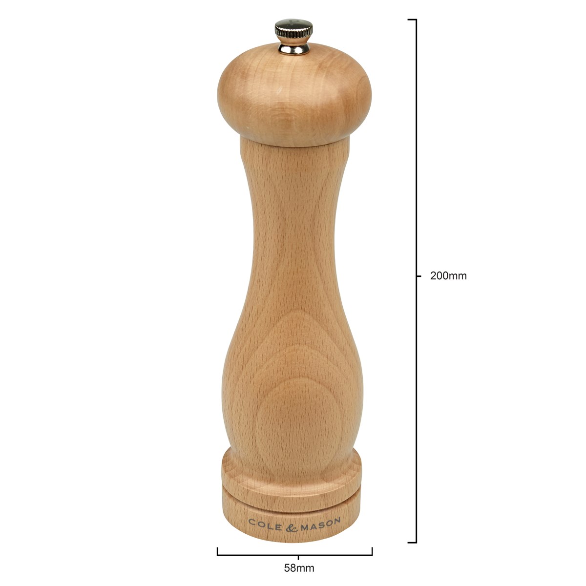 Cole & Mason Precision Pepparkvarn 20 cm Lys Bök