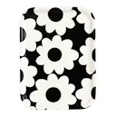 Flora serveringsbricka 27x20 cm svart/vit