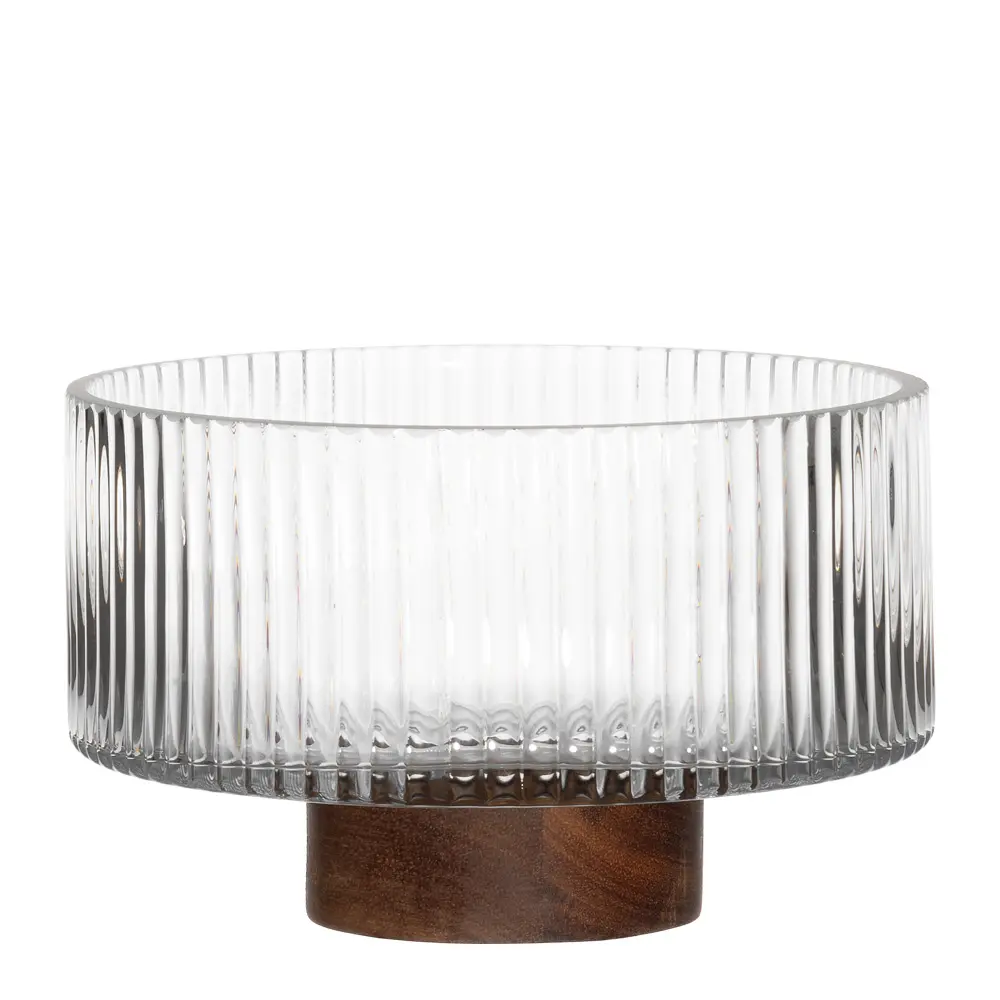 Maku Kulho uurretulla lasilla 15 cm 0,8 L Kirkas/Puu