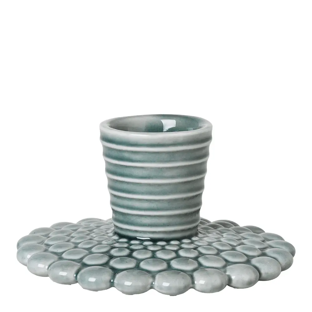 Pipanella Kynttilänjalka bubble lines 4,5 cm Sininen/Harmaa