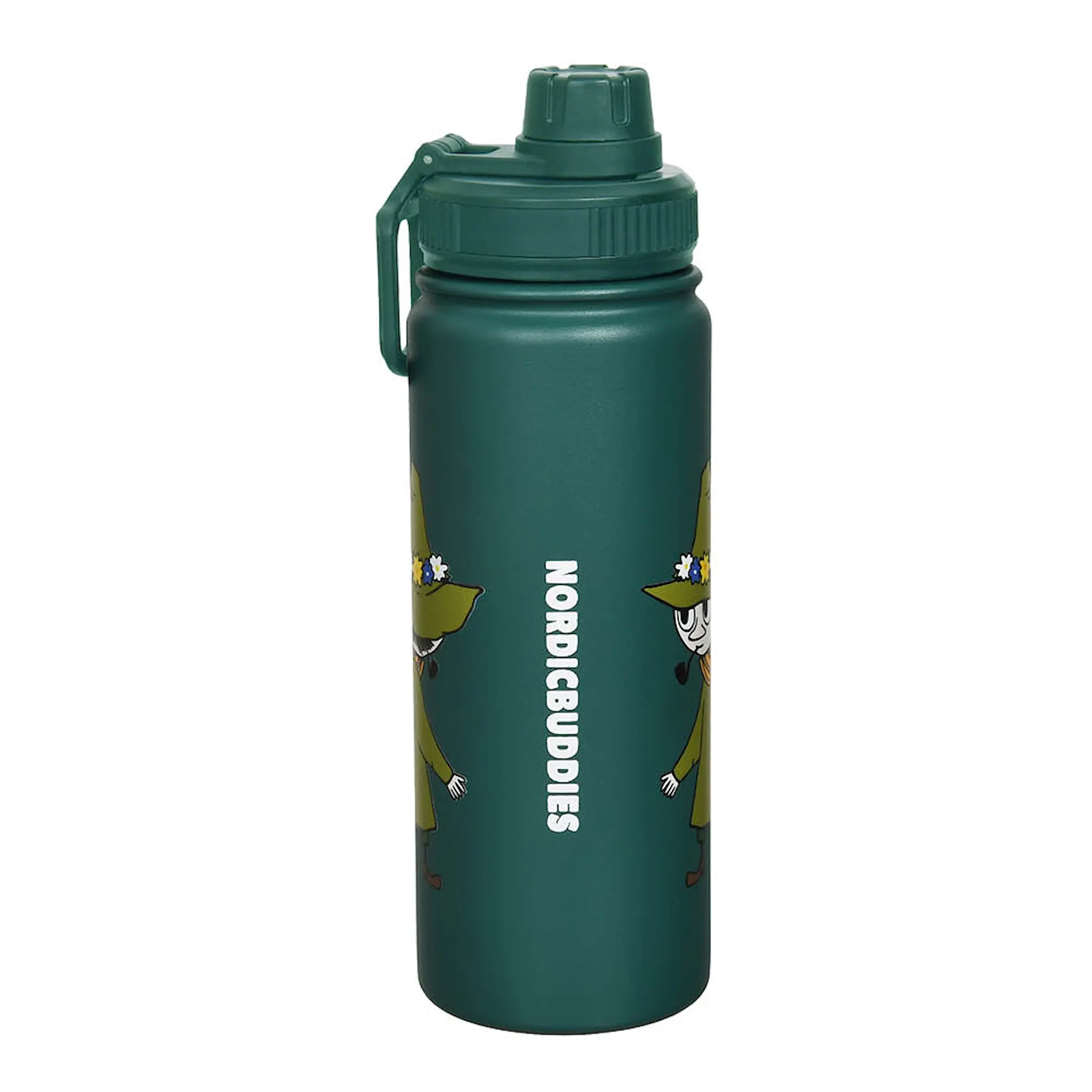 Nordicbuddies Mumin termoflaska 0,55 L Snusmumriken grön