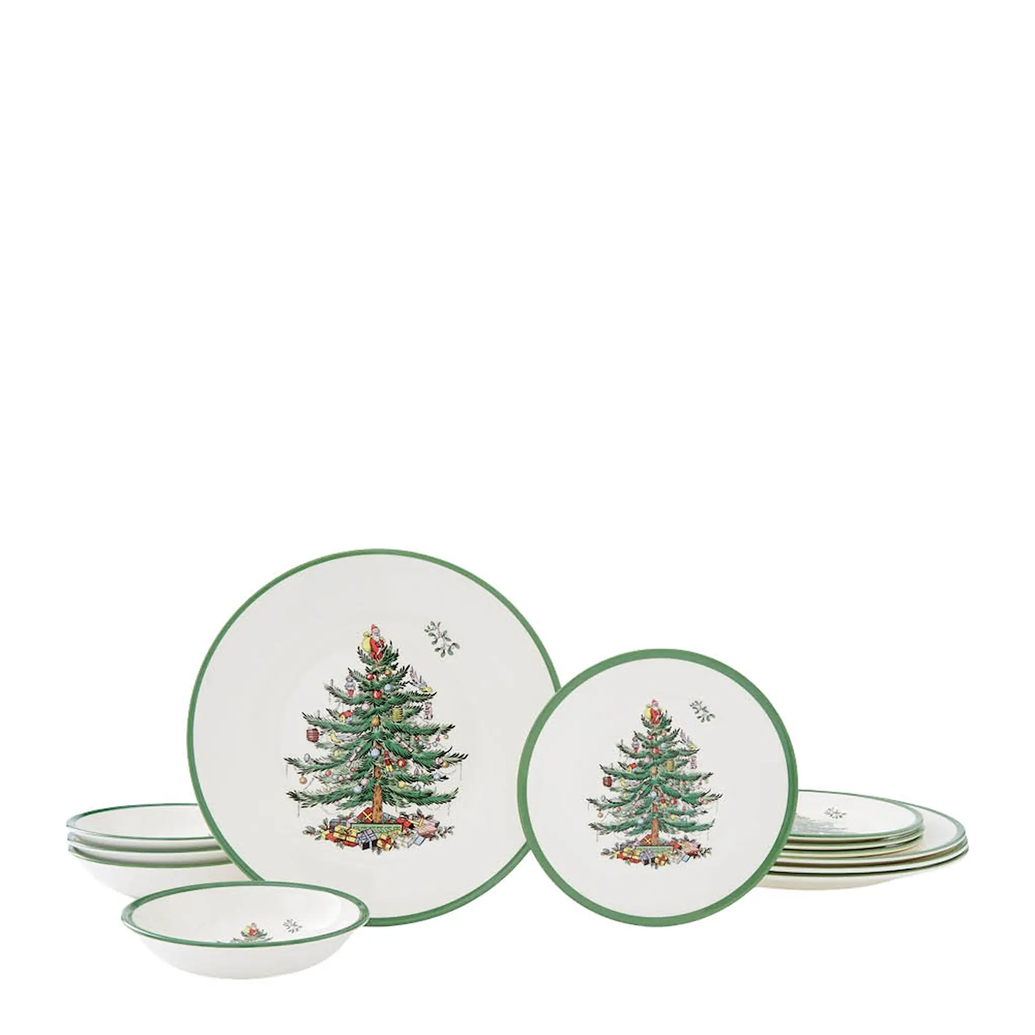 Spode Christmas Tree middagsservise 12 deler 4 personer
