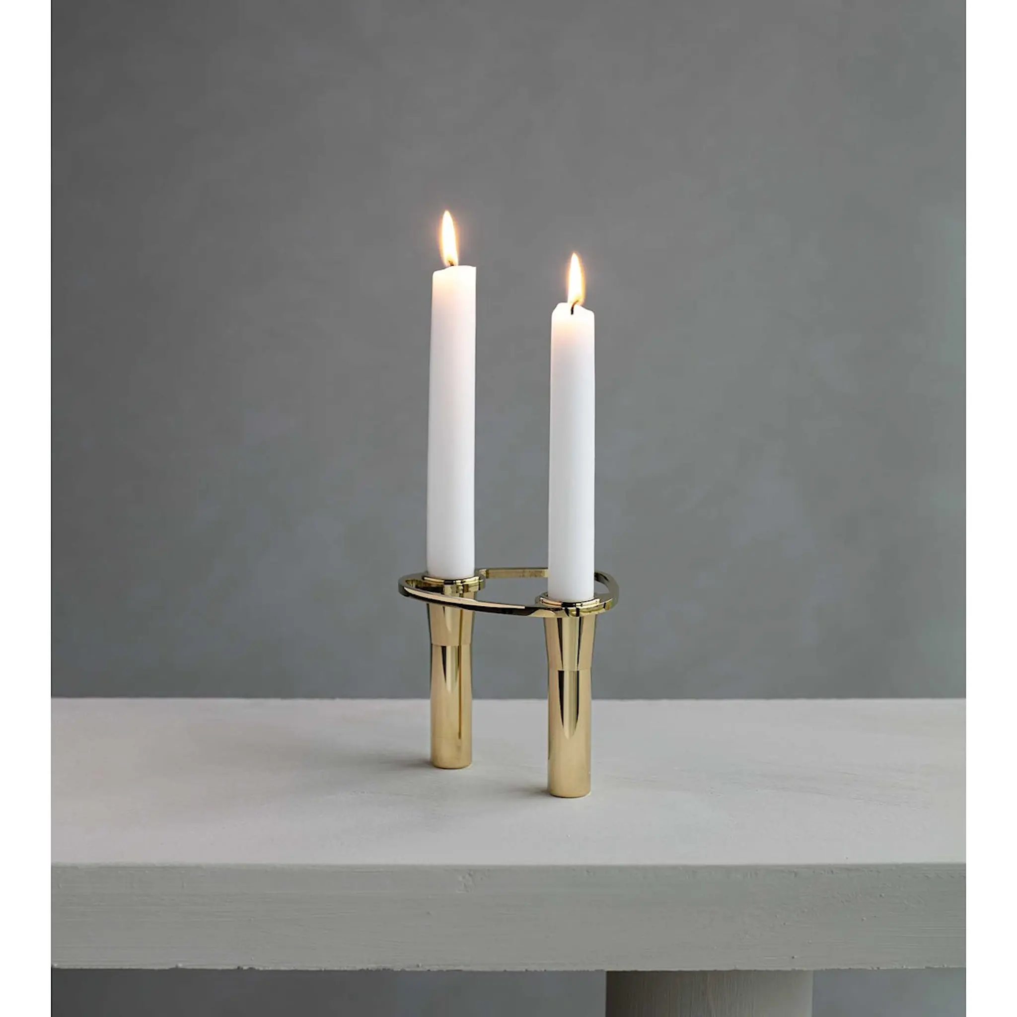 LIND DNA Curve Double Kynttilänjalka 9,9 cm Kulta