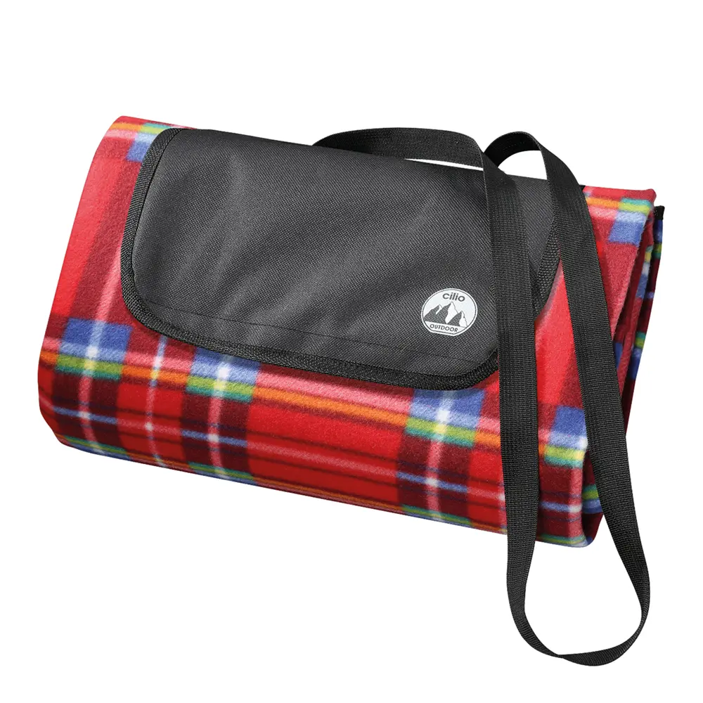 Beach Piknikhuopa 200x200 cm Punainen Ruudullinen