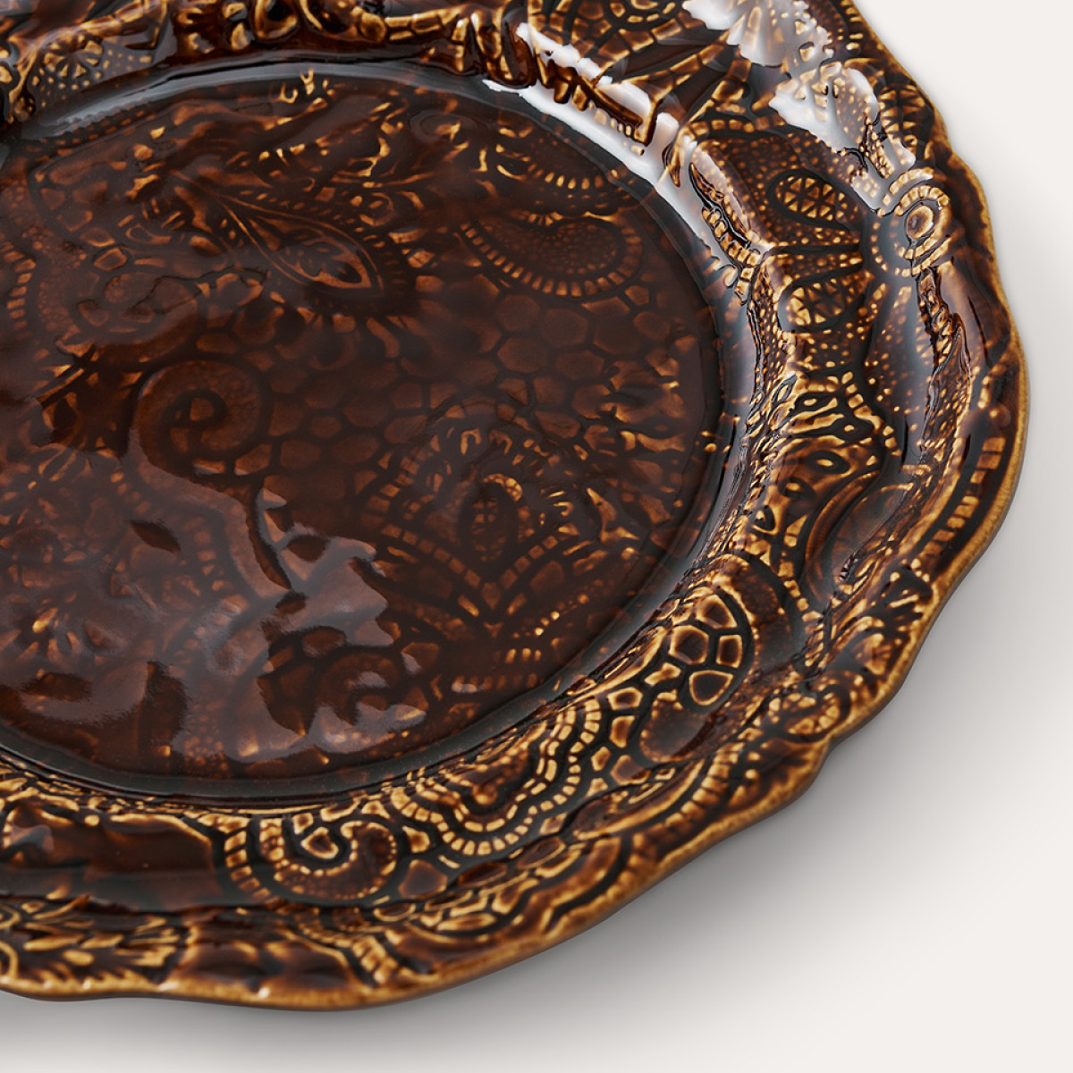 Sthål Arabesque tallrik 23 cm coffee