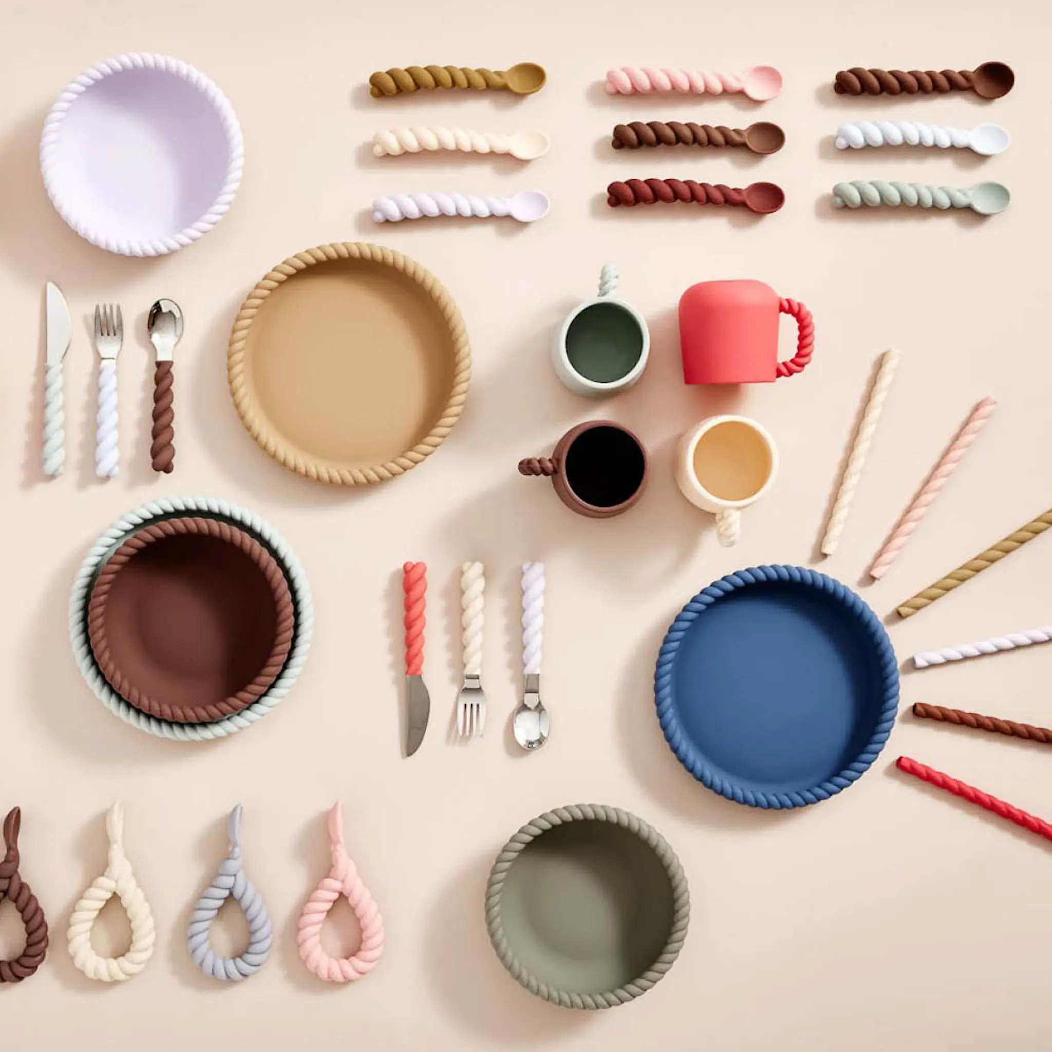 OYOY Mellow barnbestick 3 delar Lavender/Vanilla/Cherry Red