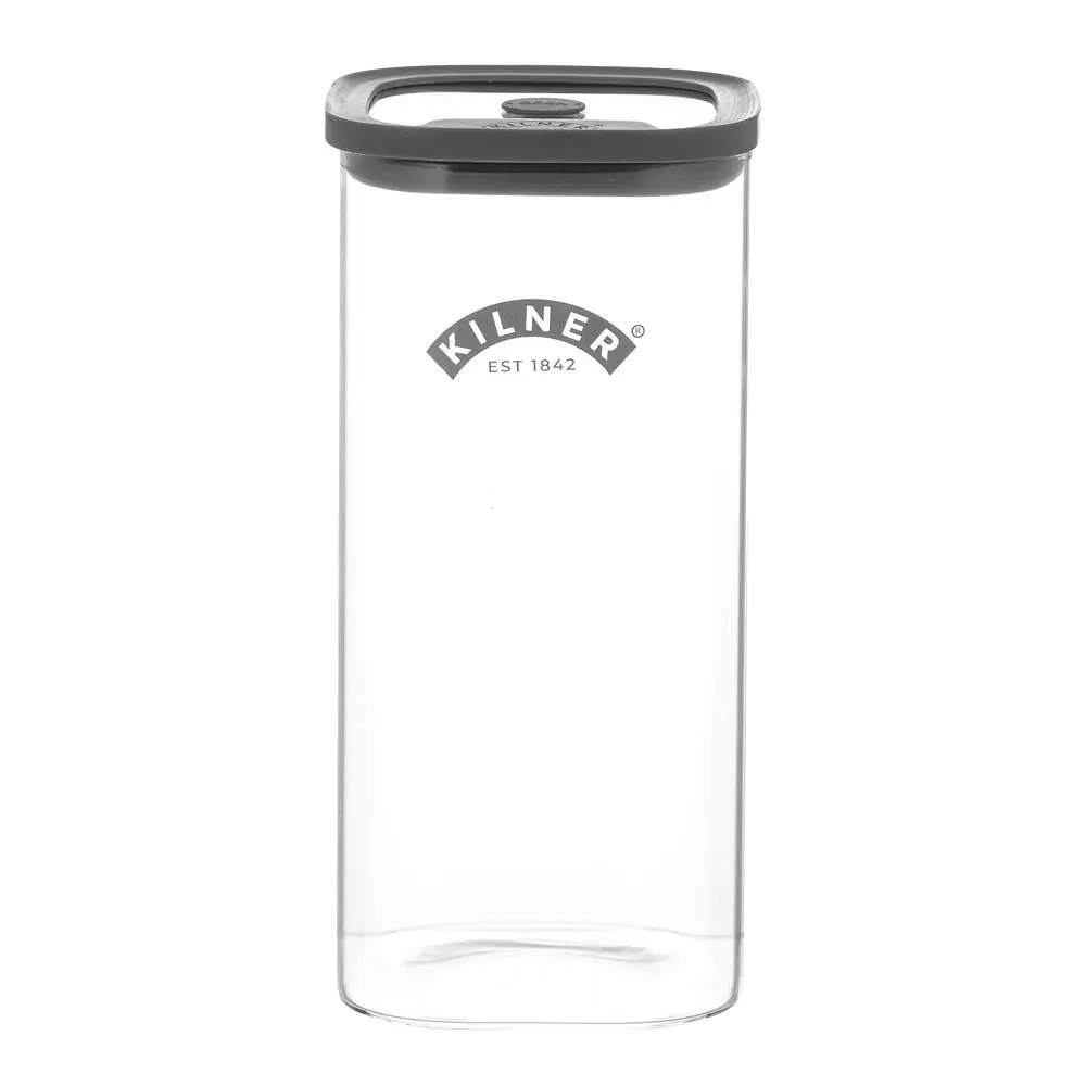 Fresh L Säilytyspurkki 1,5 L Lasi/Harmaa