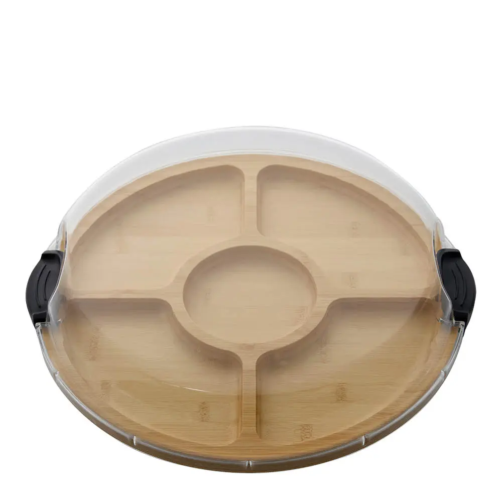 Build-a-Board serveringsbrett med 5 rom og lokk 35,5 cm klar/bambus