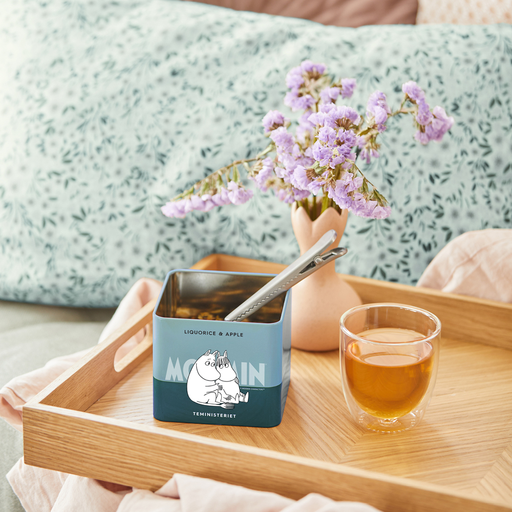 Teministeriet Mumin teburk svart te lakrits & äpple 100 g
