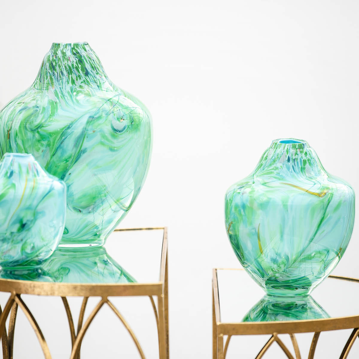 Magnor Unik Skulptur Konstglas 24 cm Grön