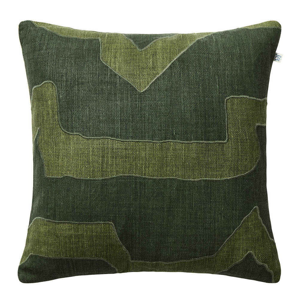 Chhatwal & Jonsson Sikkim putetrekk lin 50x50 cm Forest Green/Green