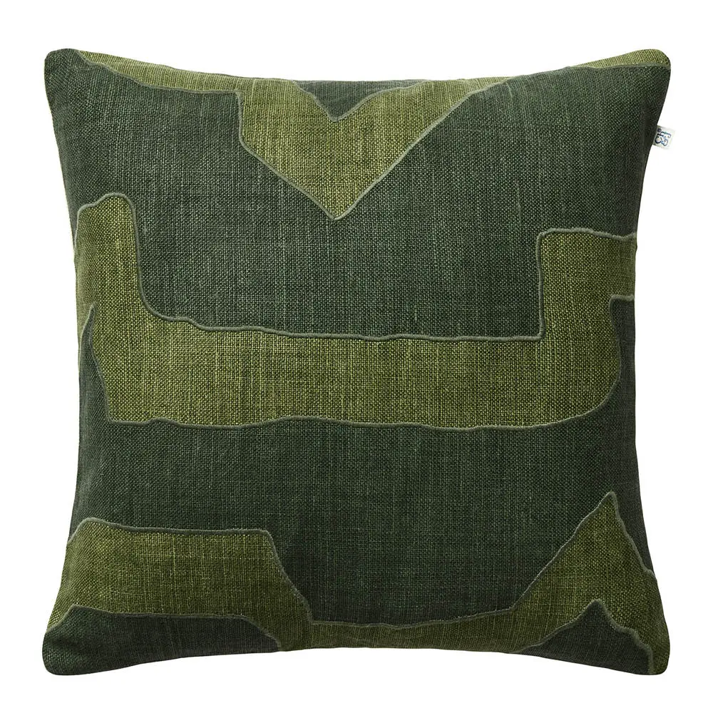 Sikkim putetrekk lin 50x50 cm Forest Green/Green