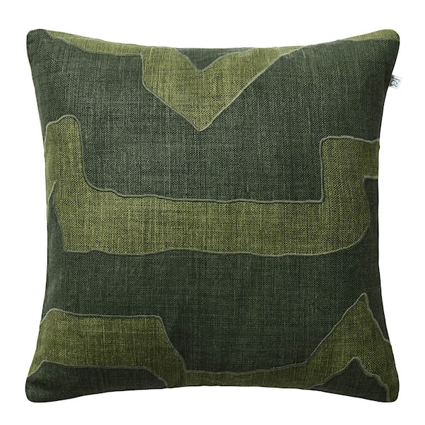 Sikkim kuddfodral linne 50x50 cm Forest Green/Green